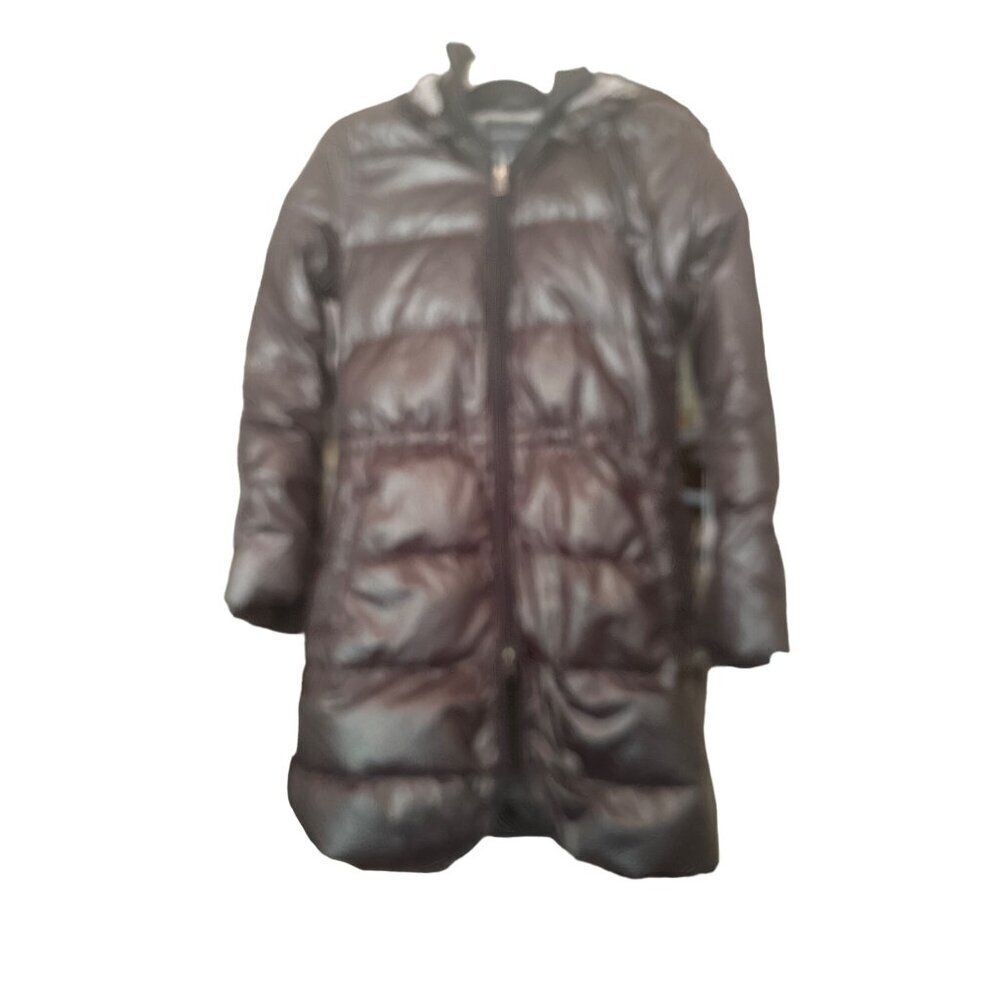 Banana‎ Republic Black Hooded Mid Length Puffer Coat Size X Small
